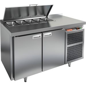 Стол холодильный для салатов HiCold SL1-11SN (1/3) с крышкой