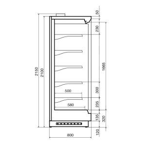 Горка холодильная Dazzl Vega SG 080 H210 250 - Изображение 3
