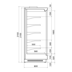 Горка холодильная Dazzl Vega DG 080 H210 Plug-in 250 - Изображение 3