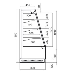 Горка холодильная Dazzl Vega 080 H160 Plug-in 90 - Изображение 3