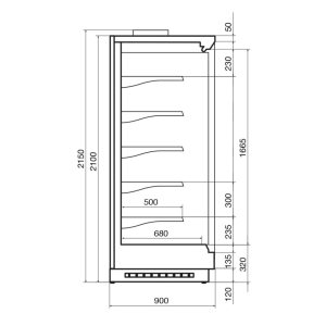 Горка холодильная Dazzl Vega SG 090 H210 125 - Изображение 3