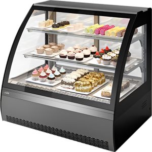 Витрина кондитерская Chilz VETE 90 М серый матовый, шлифованная нержавейка