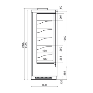 Горка холодильная Dazzl Compass 080 H210 Plug-in 250 - Изображение 3