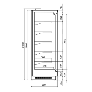 Горка холодильная Dazzl Vega DG 080 H210 125 - Изображение 3
