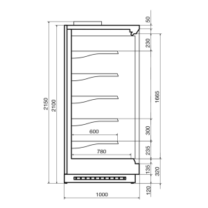 Горка холодильная Dazzl Vega DG 100 H210 250 - Изображение 3