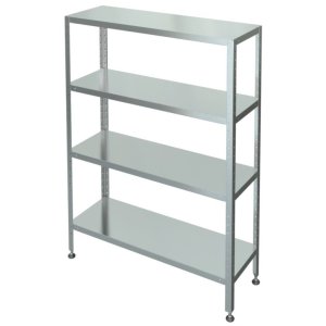 Стеллаж с 4-я сплошными полками МХМ С-4-0,5/0,7/1,8 (нержавейка)