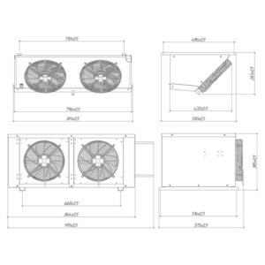 Сплит-система холодильная низкотемпературная Intercold LCM 214 FT Evolution (опция -10° С) - Изображение 2