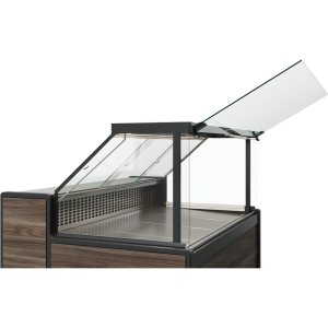 Витрина холодильная Carboma GC111 VV 2,0-1 (1008 Темный дуб) (динамика, газлифт, без боковин) - Изображение 2