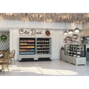 Горка холодильная Carboma FC20-07 VM 1,3-2 (версия 2.0) (ночная шторка) (9006-9005) - Изображение 3