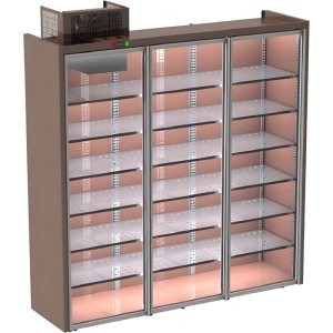 Шкаф винный Kifato 1000 2 стеклянные двери, оц. полки