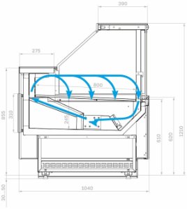 Витрина холодильная Carboma GC110 VM 2,0-1 с боковинами (версия 2.0) (9006-0430) - Изображение 3