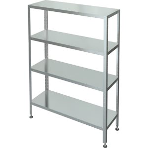 Стеллаж с 4-я сплошными полками МХМ С-4-0,4/0,7/1,8 (нержавейка) 