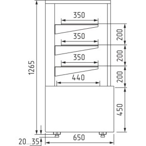 Витрина кондитерская Carboma KC70 N 1,3-1 Light (9005-0430) нейтральная - Изображение 2